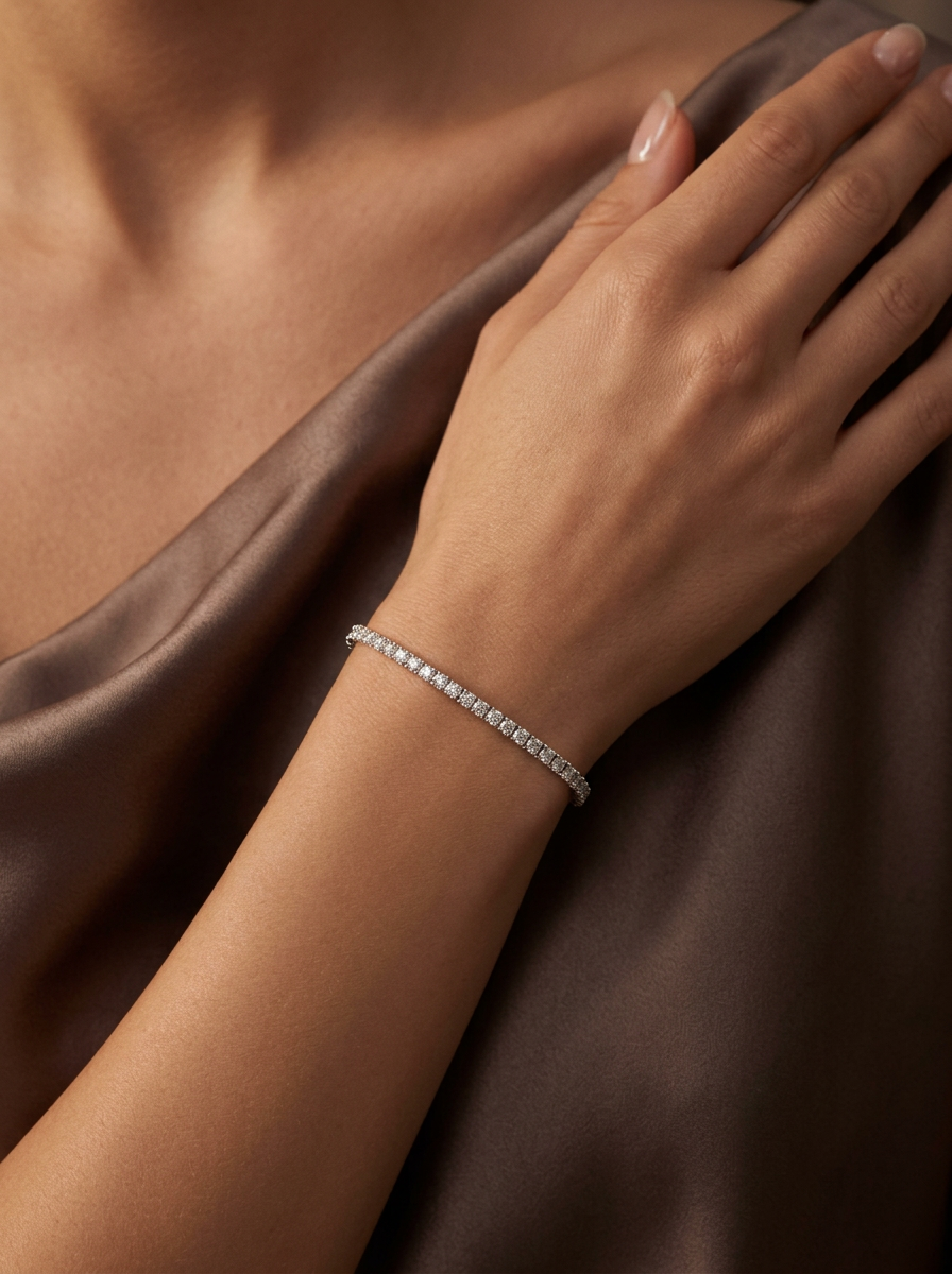 7.00tcw Round Diamond Tennis Bracelet