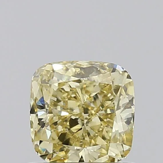 0.70ct Cushion modified Lab Grown Diamond (Colour Fancy Yellow, Clarity VS2, IGI Certified)