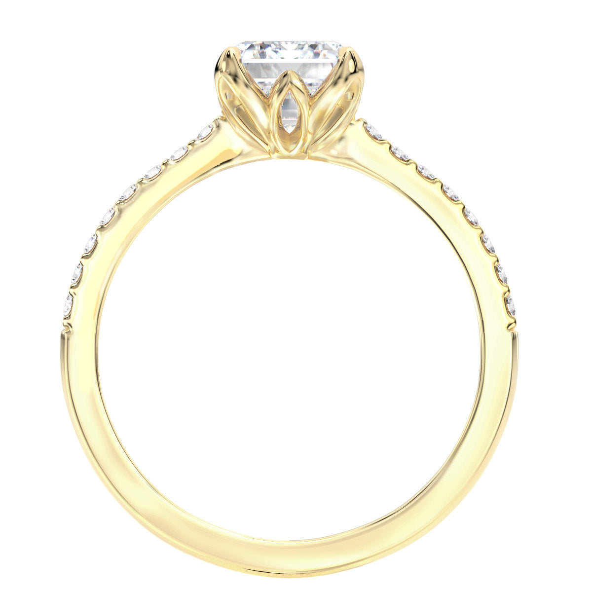 Idra engagement ring in yellow gold