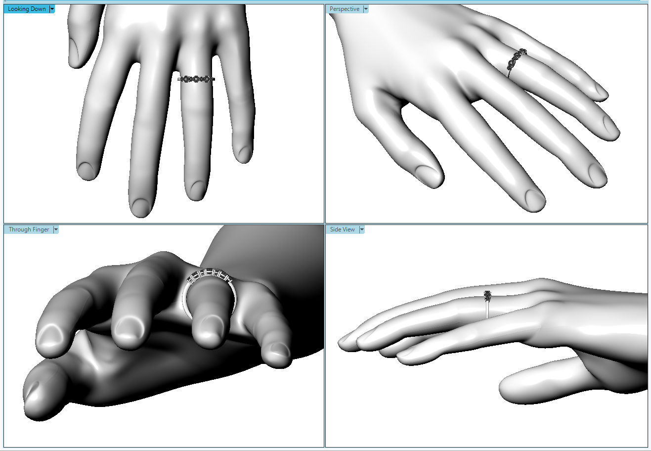Alternating Round Diamond Band
