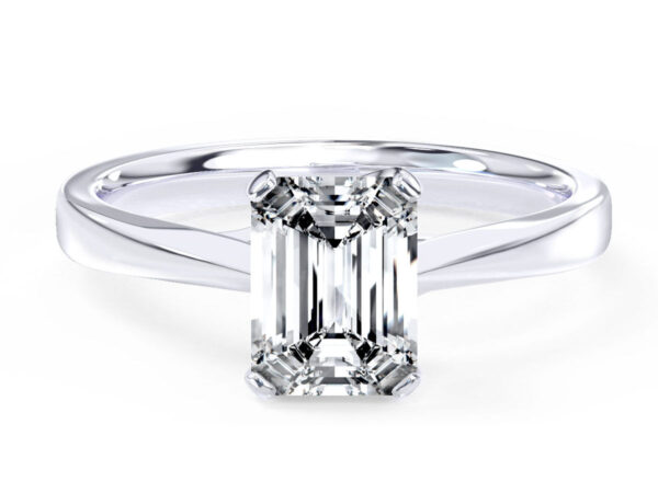 L0080 Aderyn Solitaire Diamond Engagement Ring in White Gold Title