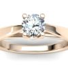 R003 Acadia Solitaire Engagement Ring In Rose Gold