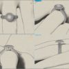 R005 Adele Engagement Ring Finger View