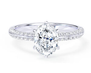 L0074 Alexis Accent Diamond Engagement Ring in White Gold Title