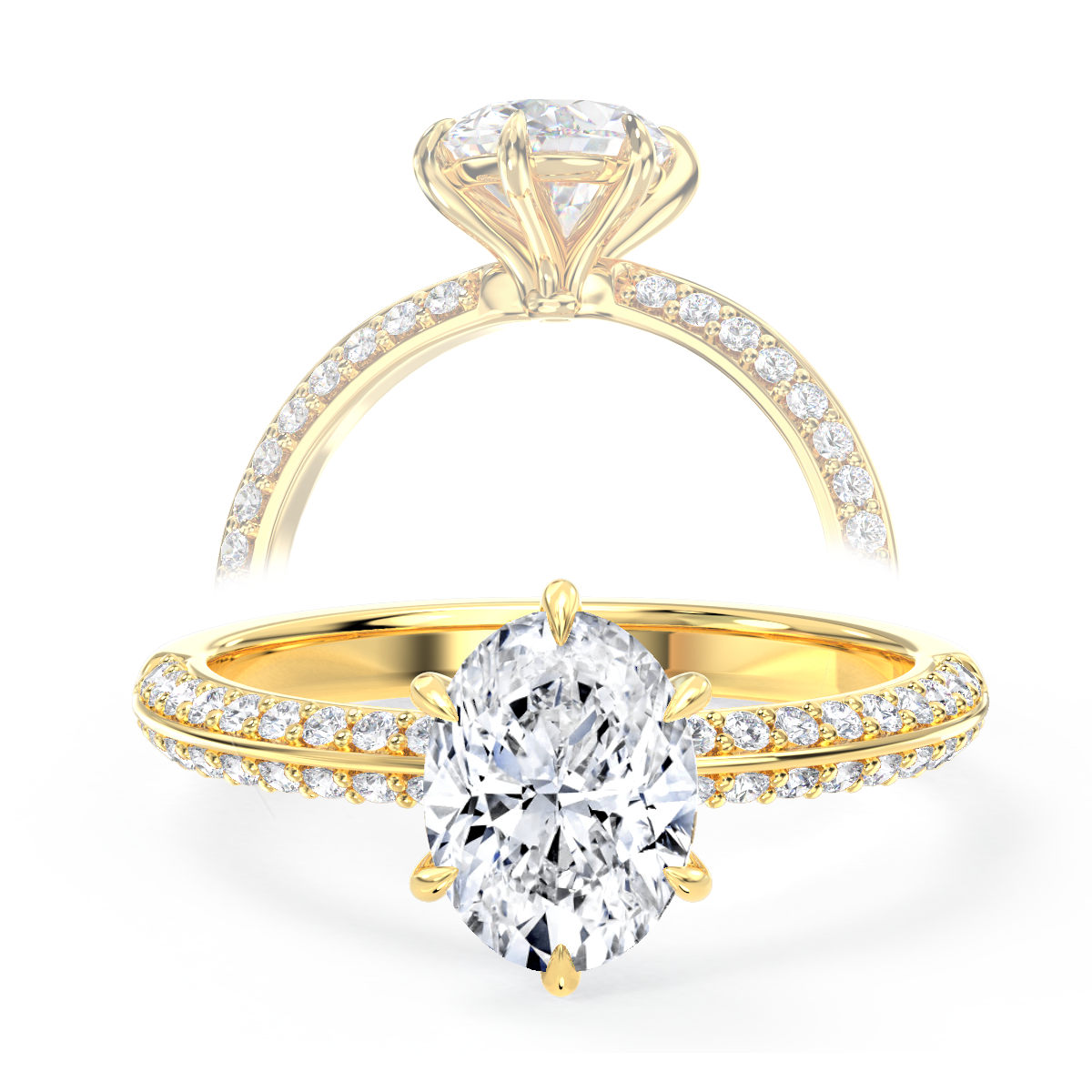 L0074 Alexis Accent Diamond Engagement Ring in Yellow Gold L0074 Alexis Accent Diamond Engagement Ring in Yellow Gold