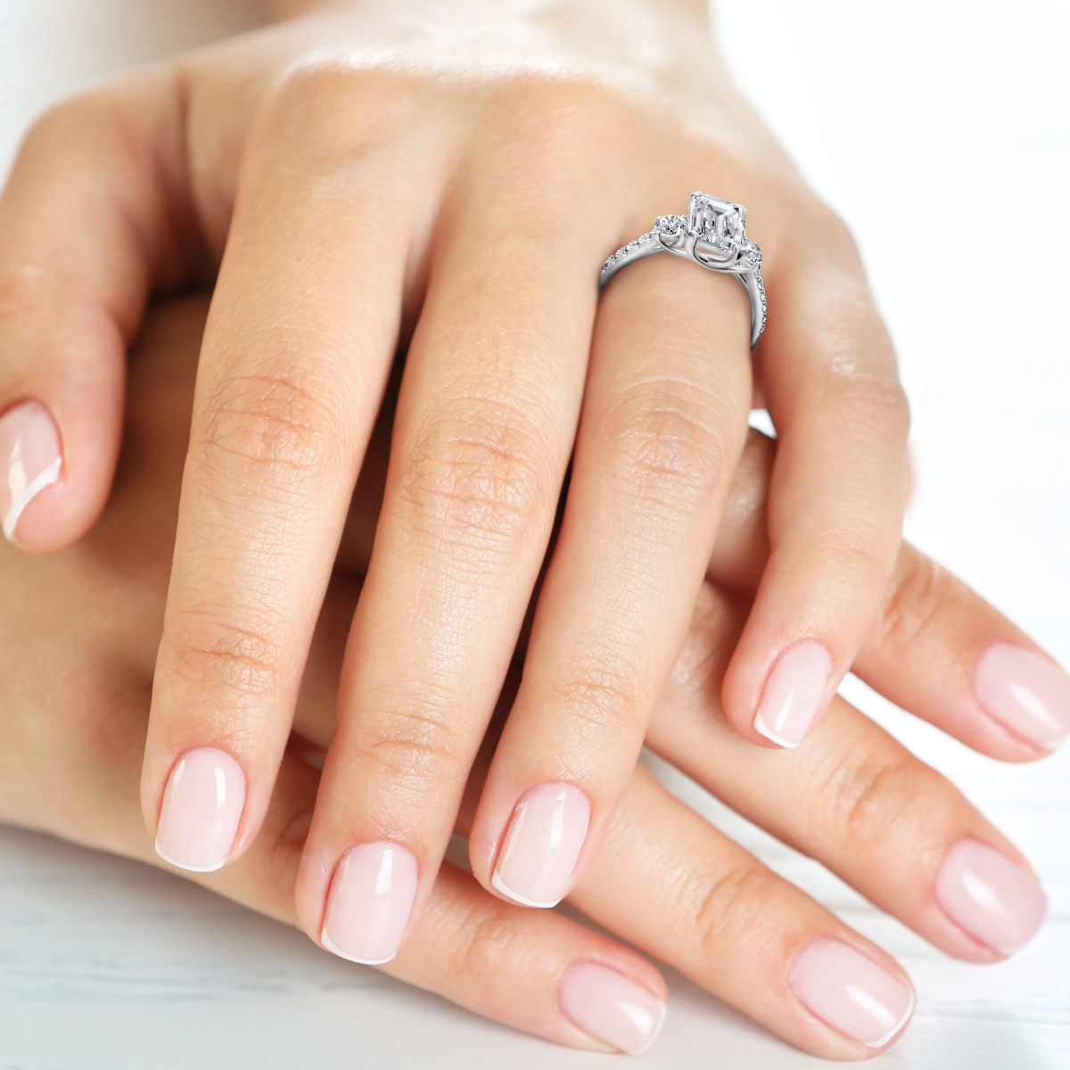 L0082 Allora Three Stone Diamond Engagement Ring L0082 Allora Three Stone Diamond Engagement Ring