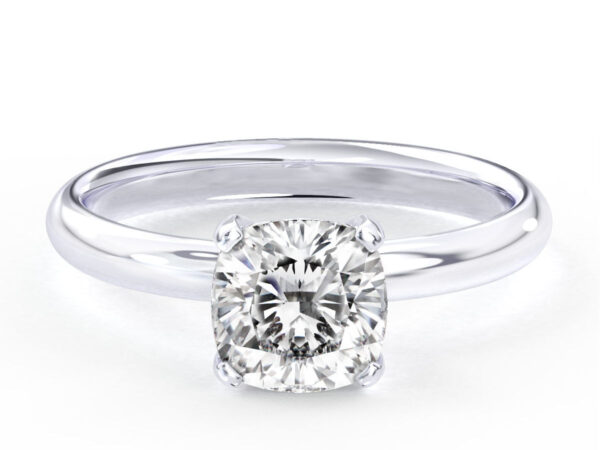 L0086 Andria Solitaire Diamond Engagement RIng in White Gold Title