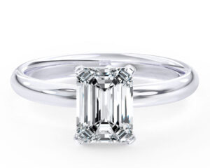 L0087 Ama Solitaire Diamond Engagement Ring in White Gold Title