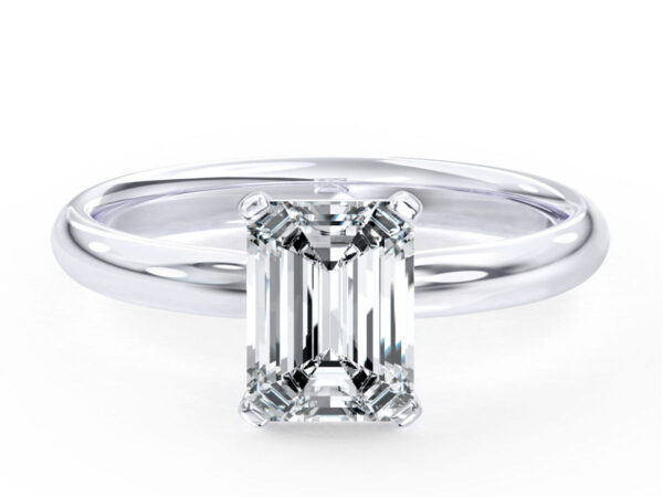 L0087 Ama Solitaire Diamond Engagement Ring in White Gold Title