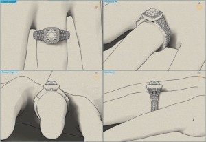 R028 Aliza Engagement Ring Finger View