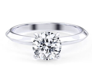 L0056 Anila Solitaire Diamond Engagement Ring in White Gold Title