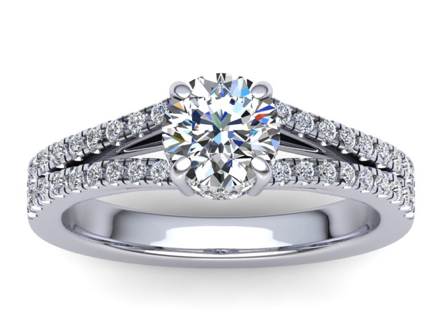 R038 Amelia Pave Engagement Ring