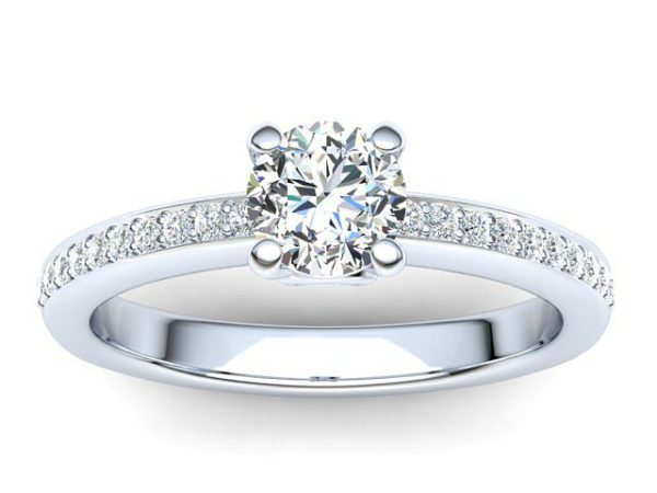 R043 Andrea Pave Engagement Ring