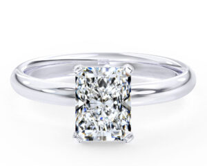 L0088 Ardelia Solitaire Diamond Engagement Ring in White Gold Title