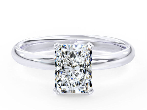 L0088 Ardelia Solitaire Diamond Engagement Ring in White Gold Title