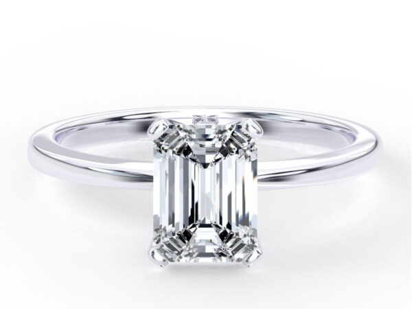 L0090 April Solitaire Diamond Engagement Ring in White Gold Title