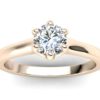 R54 Aquaria Solitaire Engagement Ring In Rose Gold