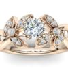 R055 Arabella Engagement Ring in Rose Gold