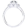 L0038 Arora Three Stone Diamond Engagement in White Gold Sideview