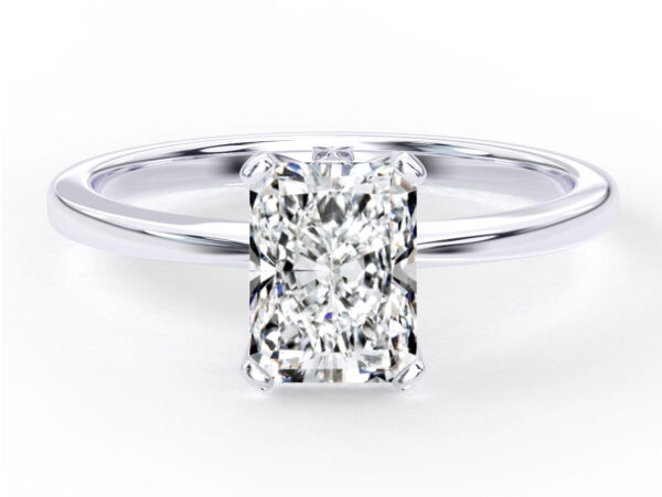 L0091 Ariene Solitaire Diamond Engagement Ring in White Gold Title
