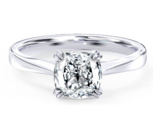 L0079 Barbara Solitaire Diamond Engagement Ring in White Gold Title