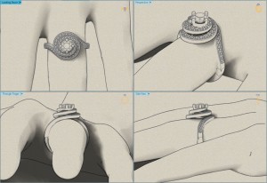 R079 Bambi Engagement Ring Finger View