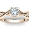 R090 Beatrice Engagement Ring in Rose Gold