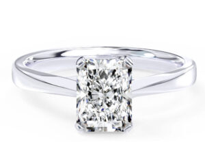 L0081 Becky Solitaire Diamond Engagement RIng in White Gold Title