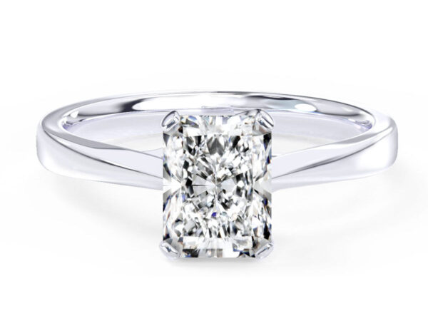 L0081 Becky Solitaire Diamond Engagement RIng in White Gold Title