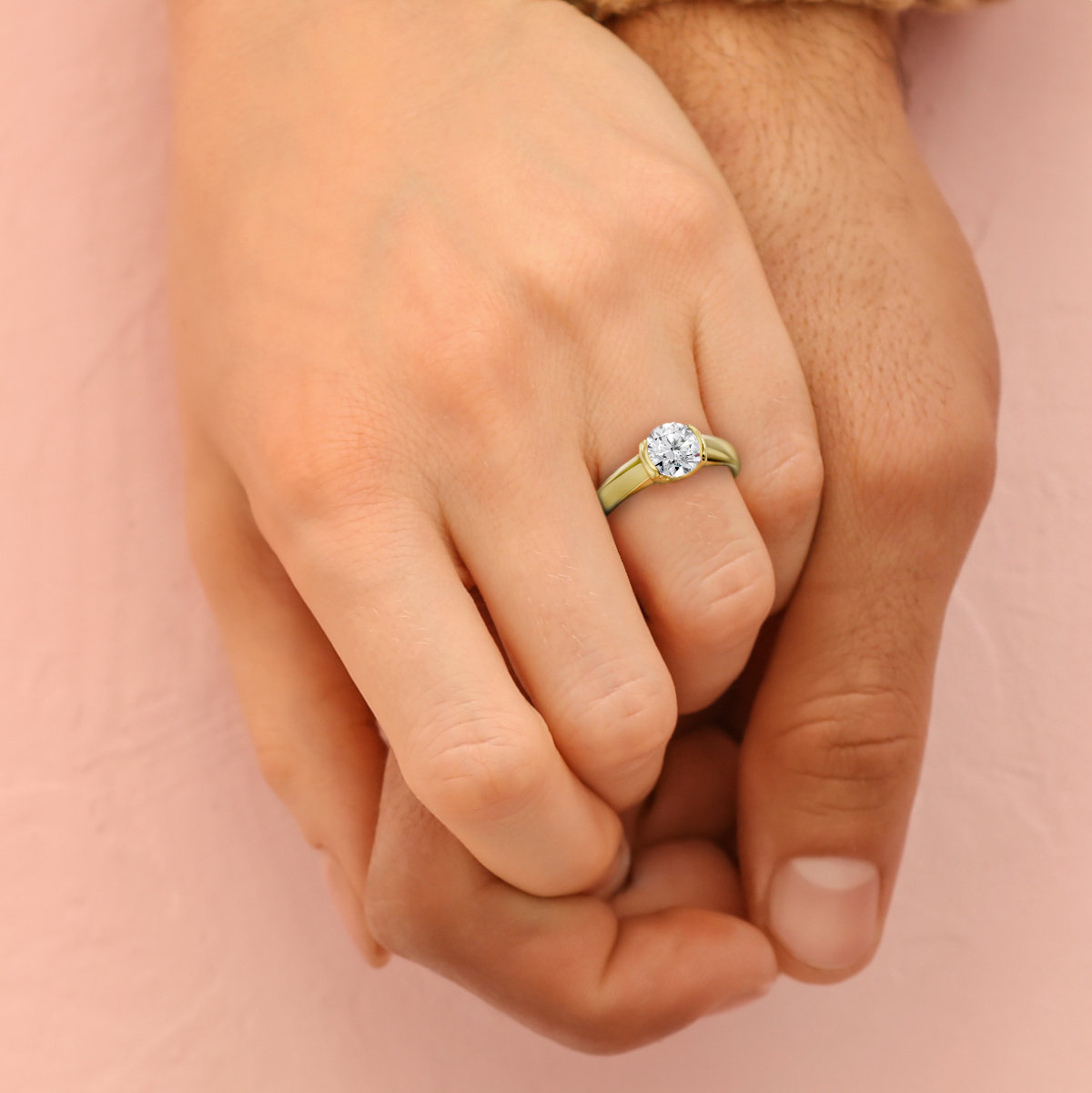 L0098 Beatrix Solitaire Tension set in Diamond Engagement Ring L0098 Beatrix Solitaire Tension set in Diamond Engagement Ring