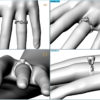 R108 Benilde Infinity Diamond Engagement Ring ON-Finger View