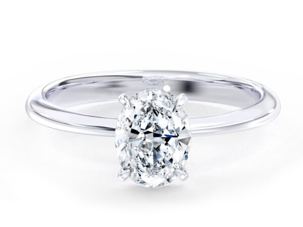 L0062 Charlotte Solitaire Diamond Engagement Ring in White Gold Title
