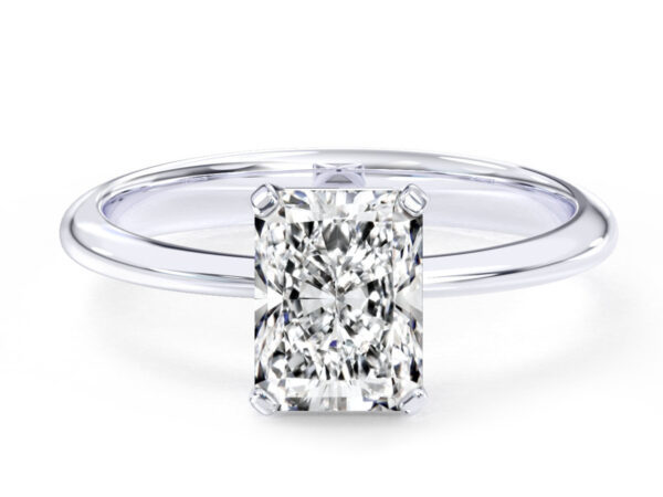 L0065 Belinda Solitaire Diamond Engagement Ring in White Gold Title