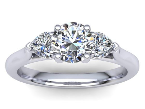 R107 Benicia Trinity Diamond Engagement Ring