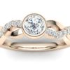 R108 Benilde Infinity Diamond Engagement Ring In Rose Gold