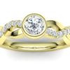 R108 Benilde Infinity Diamond Engagement Ring In Yellow Gold