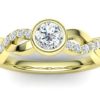 R108 Benilde Infinity Diamond Engagement Ring In Yellow Gold