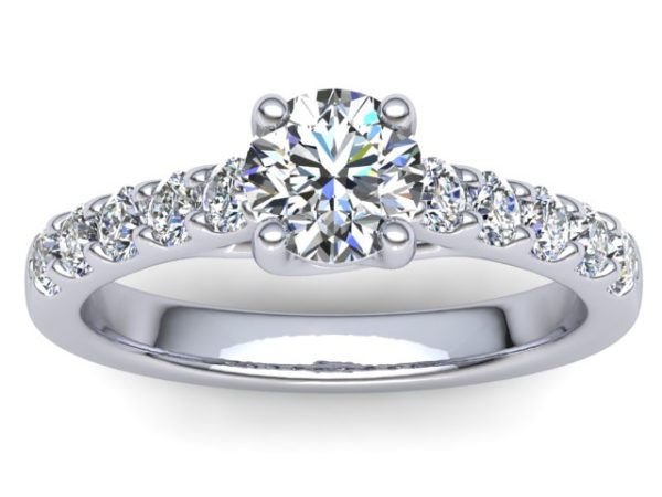 R109 Bernadette Pave Diamond Engagement Ring