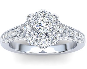 R111 Bernice Pave Diamond Engagement Ring