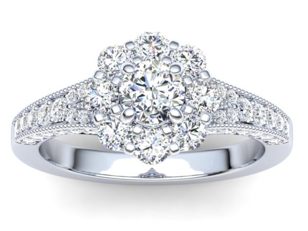 R111 Bernice Pave Diamond Engagement Ring