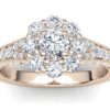 R111 Bernice Diamond Engagement Ring in Rose Gold