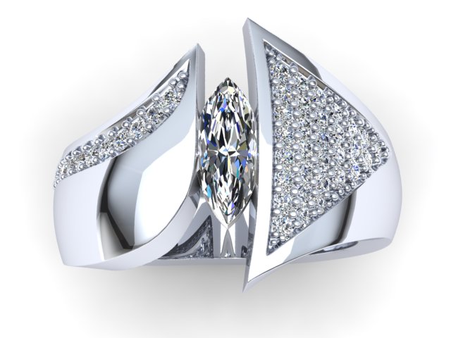 R118 Beyonce Marquise Diamond Engagement Ring