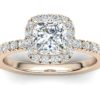 R144 Dorothy Engagement Ring In Rose Gold