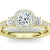 R133 Diana Diamond Engagement Ring In Yellow Gold