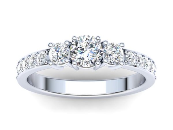 C006 Eden Trinity Diamond Engagement Ring