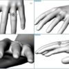 Edna Diamond Engagement Ring Finger View