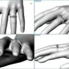 C012 Eila Criss Cross Diamond Engagement Ring Finger View