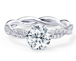 L0029 Ebba Pave Diamond Engagement Ring in White Gold Title