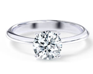 L0036 Eden Solitaire Diamond Engagement in White Gold