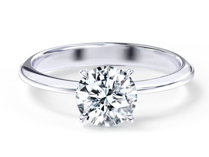 L0036 Eden Solitaire Diamond Engagement in White Gold